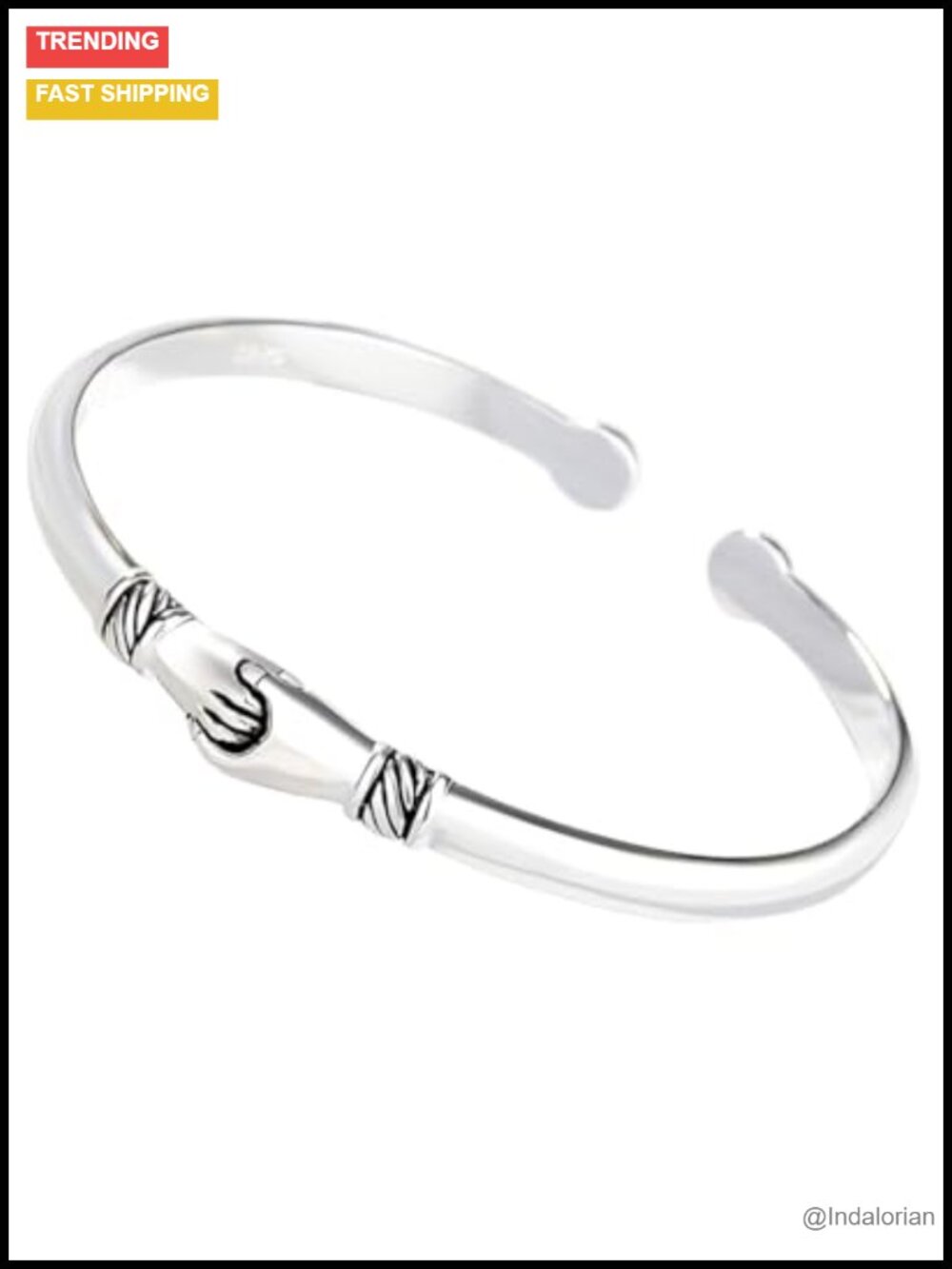 Sterling Silver Open Cuff Stackable Bracelet Adjustable